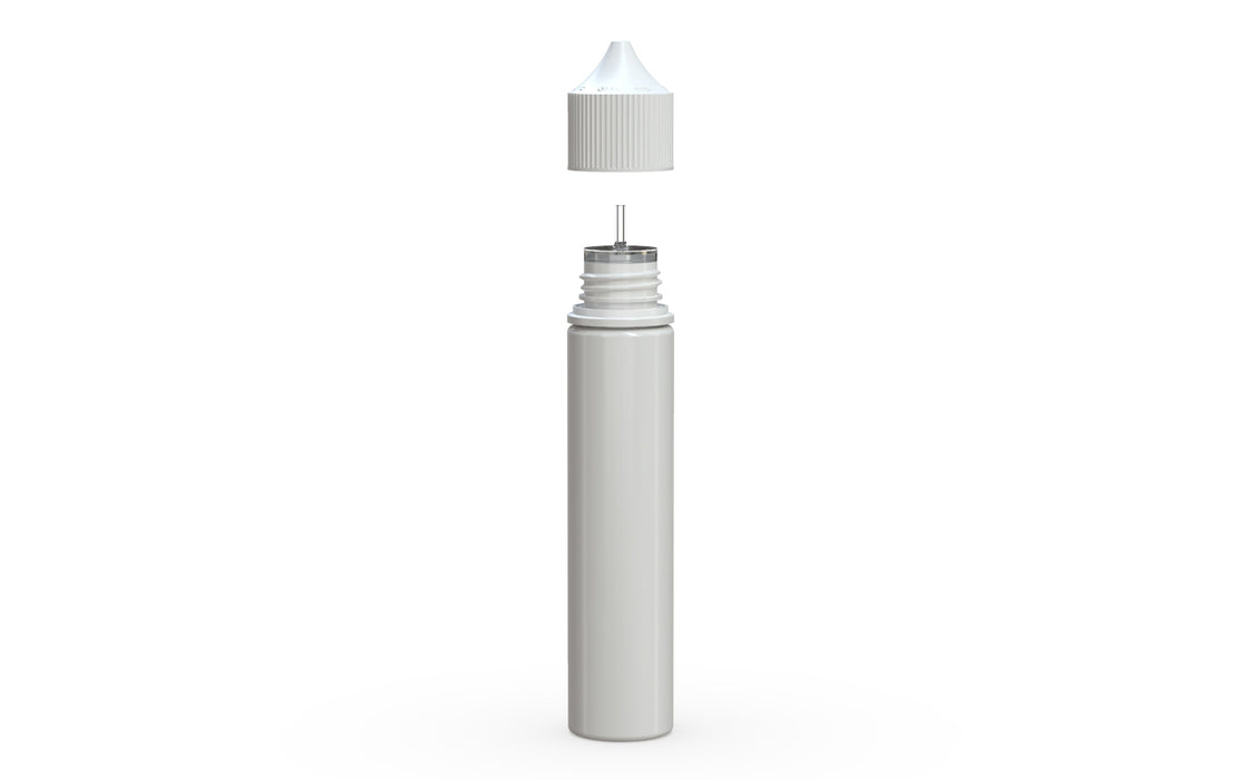 Chubby Gorilla Unicorn 75ml bottle, solid opaque white, side view