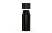 Chubby Gorilla Spiral CR 100ML unicorn bottle, opaque black bottle with opaque black child-resistant cap, cap detail