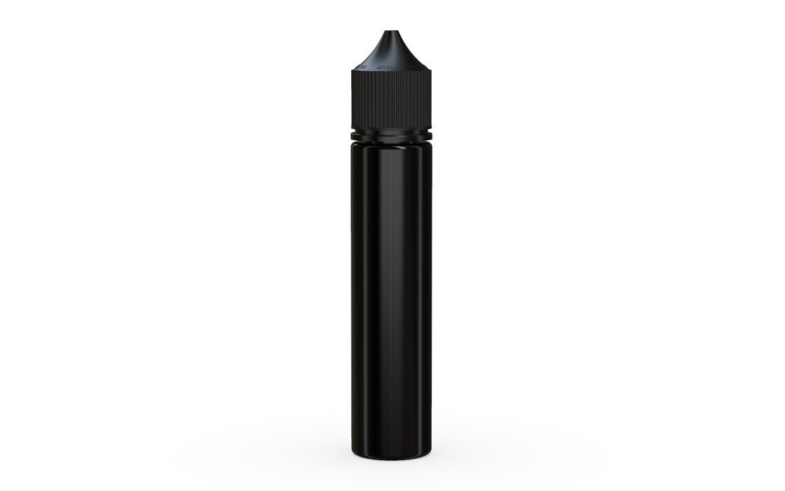 Chubby Gorilla Unicorn 75ml bottle, solid opaque black, front view