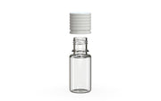 Chubby Gorilla Spiral CR 10ML unicorn bottle, clear natural bottle with opaque white child-resistant cap, cap detail