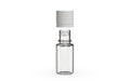 Chubby Gorilla Spiral CR 10ML unicorn bottle, clear natural bottle with opaque white child-resistant cap, cap detail