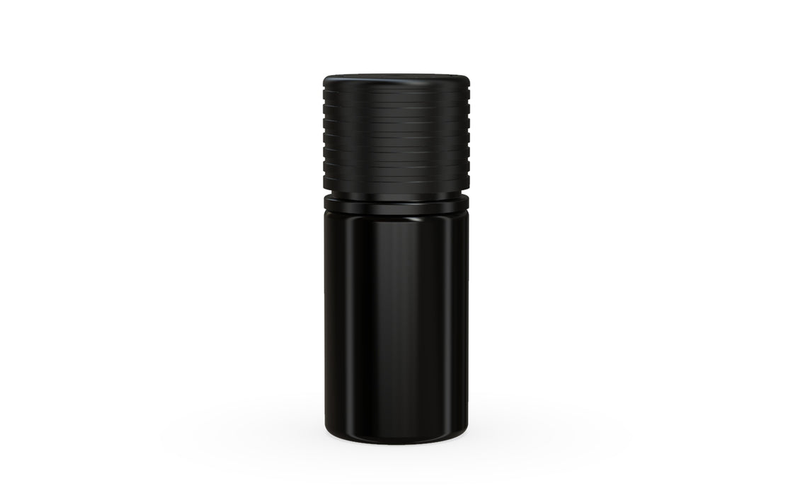 Chubby Gorilla Spiral CR 30ml Stubby Bottle - Opaque Black with Opaque Black Cap