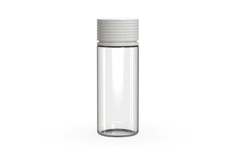 Chubby Gorilla Spiral CR 120ML unicorn bottle, clear natural bottle with opaque white child-resistant cap