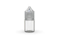 Chubby Gorilla Unicorn 20ml Stubby bottle, clear natural with clear natural cap, front view