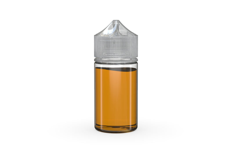 Chubby Gorilla Unicorn 60ml Mini bottle, clear natural with clear natural cap, cap detail