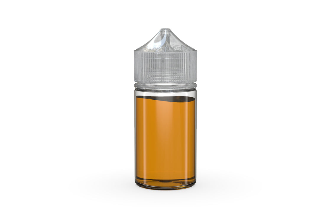 Chubby Gorilla Unicorn 60ml Mini bottle, clear natural with clear natural cap, cap detail