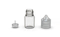 Chubby Gorilla Unicorn 20ml Stubby bottle, clear natural with clear natural cap, multiple units