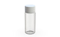Chubby Gorilla Spiral CR 120ML unicorn bottle, clear natural bottle with opaque white child-resistant cap, side view