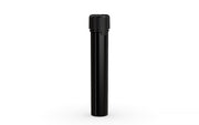 Chubby Gorilla Aviator Straight Tube 100mm Flat, solid opaque black, side view
