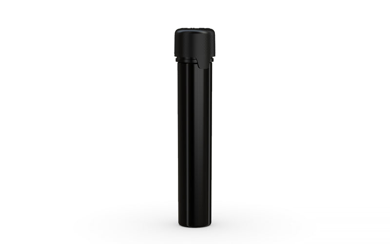 Chubby Gorilla Aviator Straight Tube 100mm Flat, solid opaque black, side view