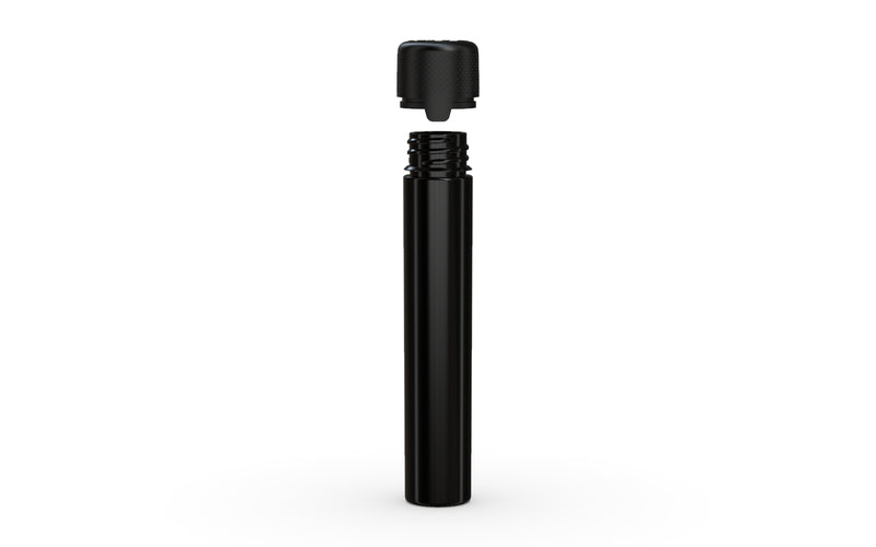 Chubby Gorilla Aviator Straight Tube 100mm Flat, solid opaque black, cap detail