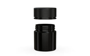 Chubby Gorilla Spiral Thick Wall Container 60ml, solid opaque black, lid detail
