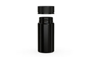 Chubby Gorilla Spiral Wide Mouth Container 300ml, solid opaque black, lid detail