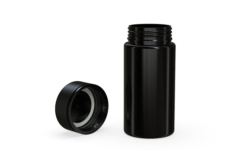 Chubby Gorilla Spiral Wide Mouth Container 300ml, solid opaque black, multiple units