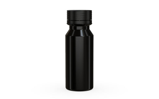 Chubby Gorilla Spiral Shot Bottle 60ml, solid opaque black, front view