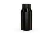 Chubby Gorilla Spiral Shot Bottle 100ml Mini, solid opaque black, front view