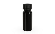 Chubby Gorilla Spiral Shot Bottle 60ml, solid opaque black, side view