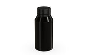 Chubby Gorilla Spiral Shot Bottle 100ml Mini, solid opaque black, side view