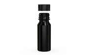 Chubby Gorilla Spiral Shot Bottle 60ml, solid opaque black, cap detail