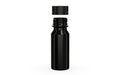 Chubby Gorilla Spiral Shot Bottle 60ml, solid opaque black, cap detail
