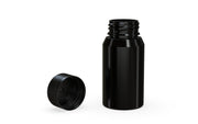 Chubby Gorilla Spiral Shot Bottle 60ml Mini, solid opaque black, multiple units