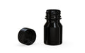 Chubby Gorilla Spiral Shot Bottle 30ml Stubby, solid opaque black, multiple units