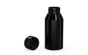 Chubby Gorilla Spiral Shot Bottle 100ml Mini, solid opaque black, multiple units