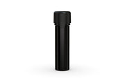 Chubby Gorilla Aviator Straight Tube 65mm Flat, solid opaque black, front view