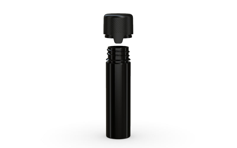 Chubby Gorilla Aviator Straight Tube 65mm Flat, solid opaque black, cap detail