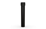 Chubby Gorilla Aviator Straight Tube 115mm Flat, solid opaque black, front view