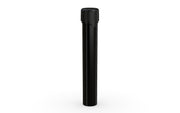 Chubby Gorilla Aviator Straight Tube 115mm Flat, solid opaque black, side view