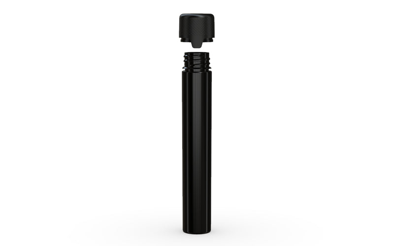 Chubby Gorilla Aviator Straight Tube 115mm Flat, solid opaque black, cap detail