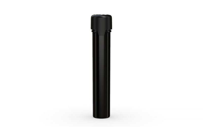 Chubby Gorilla Aviator Straight Tube 100mm Flat, solid opaque black, front view