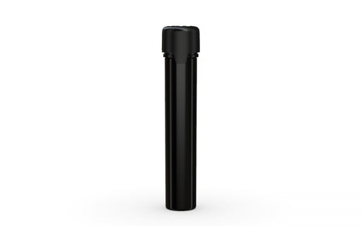 Chubby Gorilla Aviator Straight Tube 100mm Flat, solid opaque black, front view