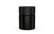 Chubby Gorilla Spiral Thick Wall Container 60ml, solid opaque black, front view