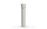 Chubby Gorilla Aviator Straight Tube 100mm Flat, solid opaque white, front view