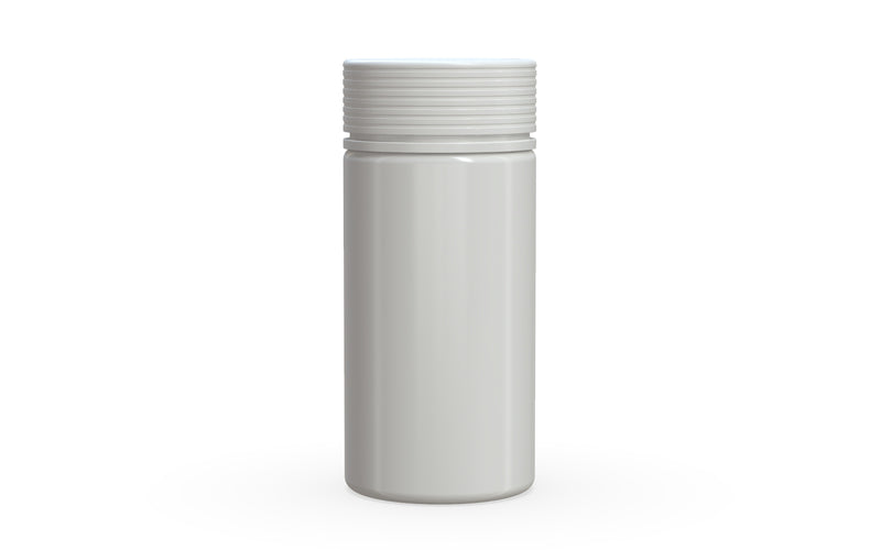 Chubby Gorilla Spiral Wide Mouth Container 300ml, solid opaque white, front view