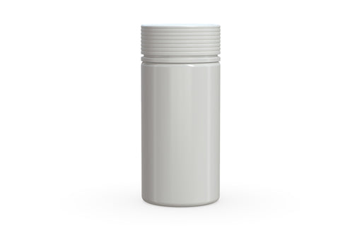Chubby Gorilla Spiral Wide Mouth Container 300ml, solid opaque white, front view