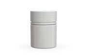 Chubby Gorilla Spiral Thick Wall Container 60ml, solid opaque white, front view