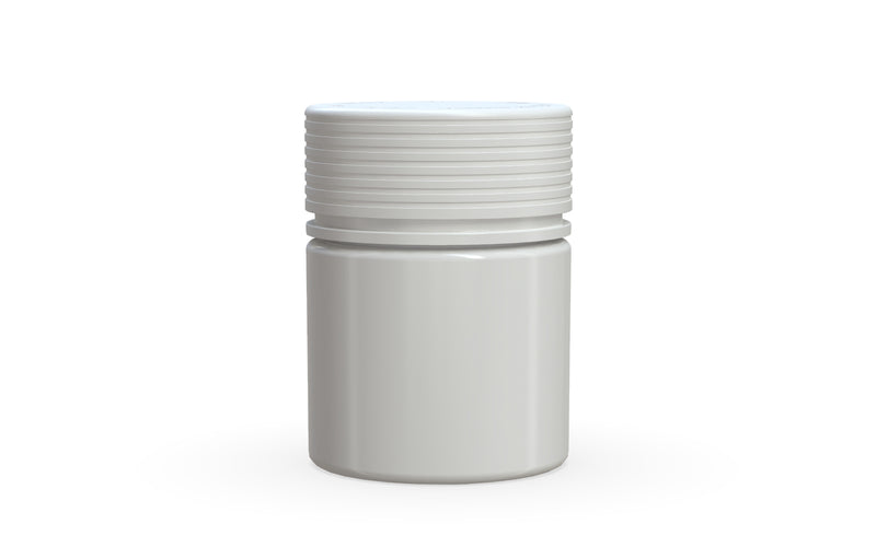 Chubby Gorilla Spiral Thick Wall Container 60ml, solid opaque white, front view