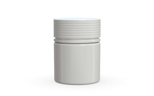Chubby Gorilla Spiral Thick Wall Container 60ml, solid opaque white, front view