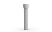 Chubby Gorilla Aviator Straight Tube 100mm Flat, solid opaque white, side view