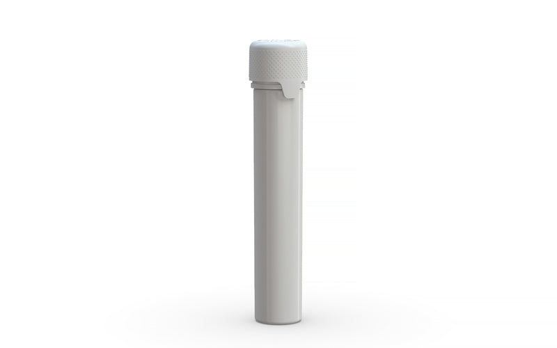 Chubby Gorilla Aviator Straight Tube 100mm Flat, solid opaque white, side view