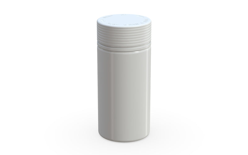 Chubby Gorilla Spiral Wide Mouth Container 300ml, solid opaque white, side view