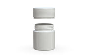 Chubby Gorilla Spiral Thick Wall Container 60ml, solid opaque white, lid detail