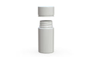 Chubby Gorilla Spiral Thick Wall Container 30ml, solid opaque white, lid detail