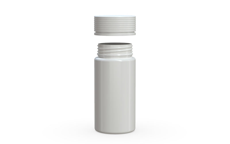 Chubby Gorilla Spiral Wide Mouth Container 300ml, solid opaque white, lid detail