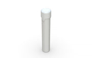 Chubby Gorilla Aviator Straight Tube 100mm Flat, solid opaque white, additional view
