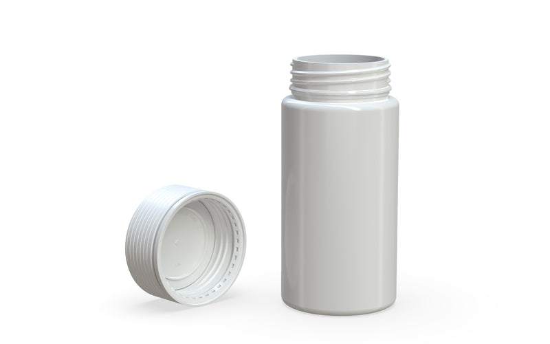 Chubby Gorilla Spiral Wide Mouth Container 300ml, solid opaque white, multiple units
