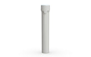 Chubby Gorilla Aviator Straight Tube 115mm Flat, solid opaque white, front view